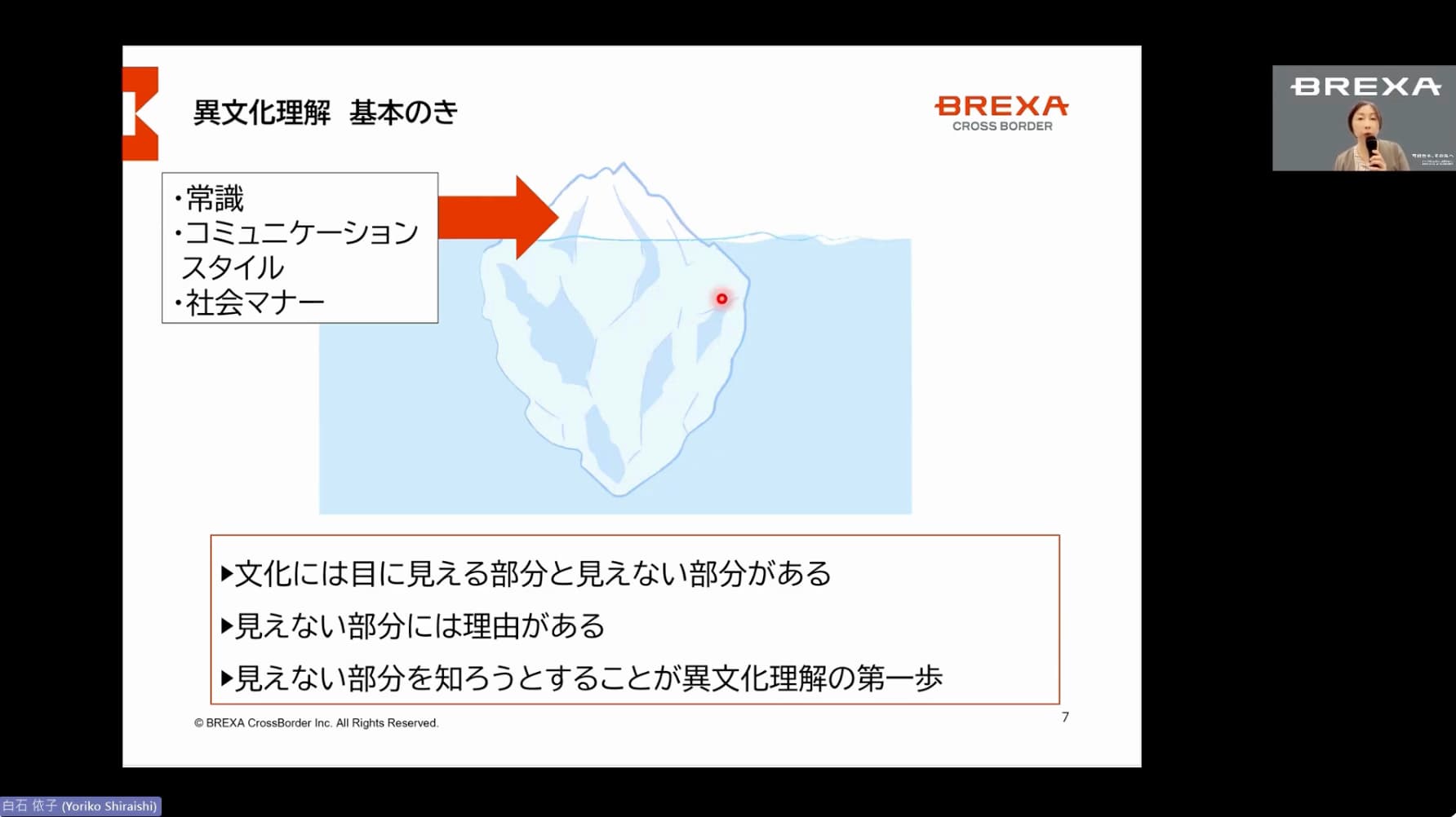 画像：セミナー資料：氷山モデル