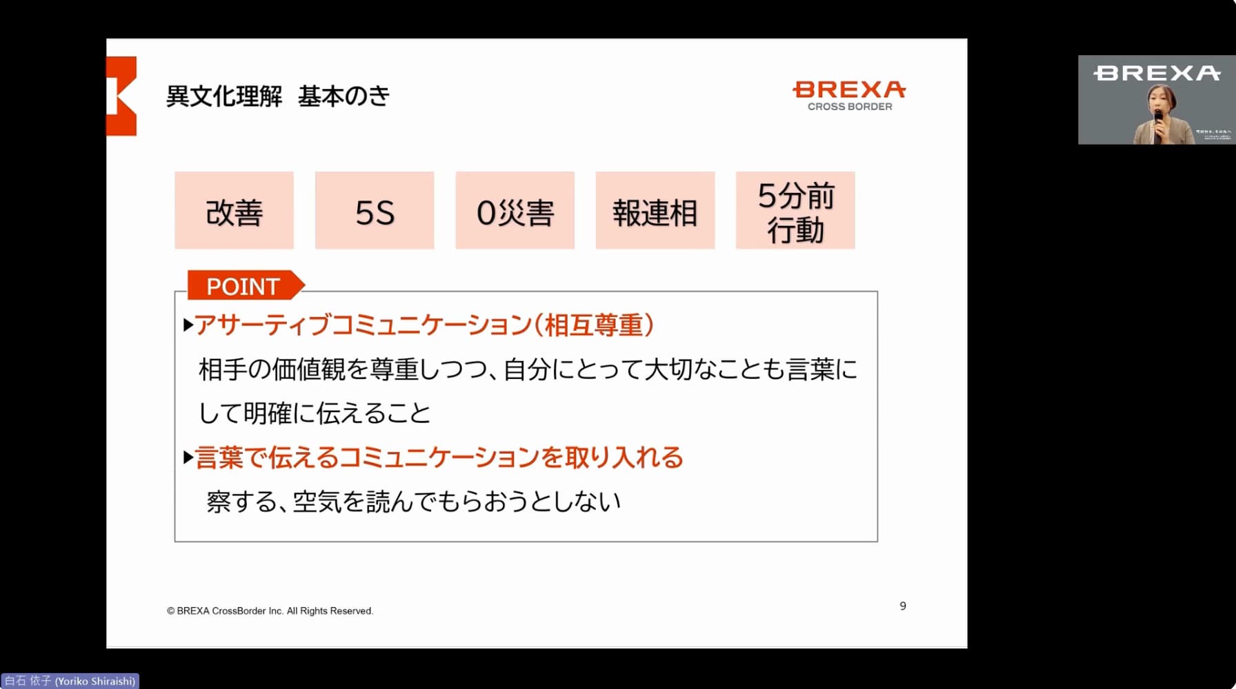 画像：セミナー資料：アサーティブ・コミュニケーション