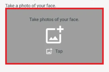 Take a photo of your face